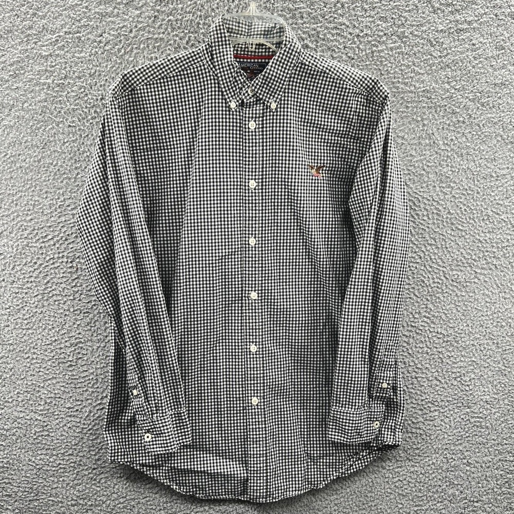 Mens Gingham Button Down Shirt XL Preppy Ivy Heritage Business Casual Office